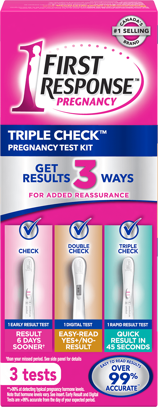 pregnancy test early response triple result check kit detection package firstresponse previous