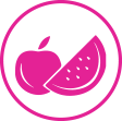 Nutrition and fruit icon.