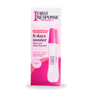 First Response Test and Confirm Pregnancy Test.